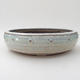 Ceramic bonsai bowl - 24 x 24 x 6,5 cm, color blue - 1/3