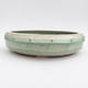 Ceramic bonsai bowl - 24 x 24 x 6 cm, color green - 1/3