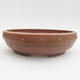 Ceramic bonsai bowl - 24 x 24 x 6,5 cm, red color - 1/3