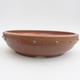 Ceramic bonsai bowl - 24 x 24 x 6,5 cm, red color - 1/3