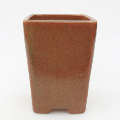 Ceramic bonsai bowl 8 x 8 x 11 cm, color brown - 1