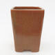 Ceramic bonsai bowl 8 x 8 x 11 cm, color brown - 1/3