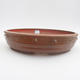 Ceramic bonsai bowl - 27 x 27 x 6 cm, red color - 1/3