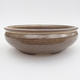 Ceramic bonsai bowl - 15,5 x 15,5 x 5 cm, brown color - 1/3