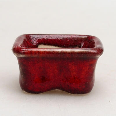 Mini bonsai bowl 3 x 2.5 x 2 cm, color red - 1