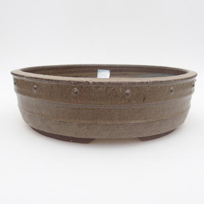 Ceramic bonsai bowl - 24 x 24 x 7 cm, color gray - 1