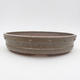 Ceramic bonsai bowl - 24 x 24 x 5,5 cm, gray color - 1/3