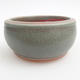 Ceramic bonsai bowl 10 x 10 x 5 cm, color green - 1/3