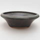 Ceramic bonsai bowl 12.5 x 12.5 x 4 cm, gray color - 1/4