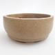 Ceramic bonsai bowl 10 x 10 x 4,5 cm, color beige - 1/3