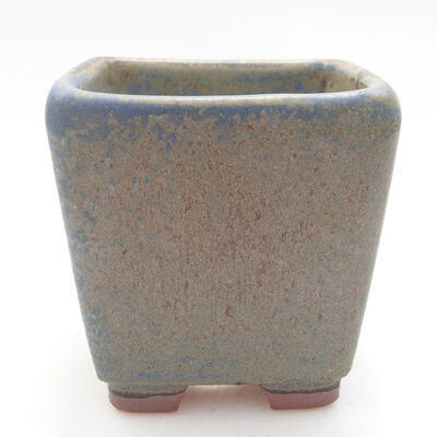 Ceramic bonsai bowl 6 x 6 x 5.5 cm, color blue - 1
