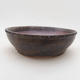 Ceramic bonsai bowl 17 x 17 x 4.5 cm, gray color - 1/4