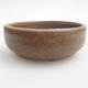 Ceramic bonsai bowl 10.5 x 10.5 x 4 cm, brown color - 1/3
