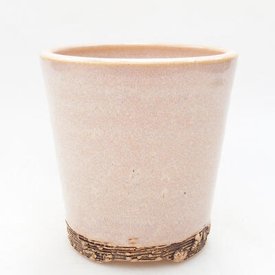 Ceramic bonsai bowl 9 x 9 x 9.5 cm, color pink - 1
