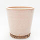 Ceramic bonsai bowl 9 x 9 x 9.5 cm, color pink - 1/3