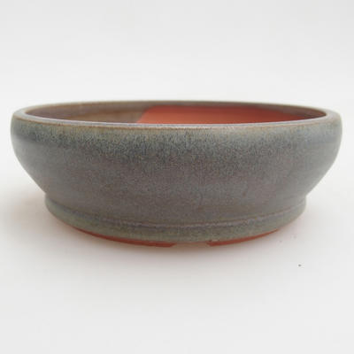 Ceramic bonsai bowl 11,5 x 11,5 x 3,5 cm, color green - 1
