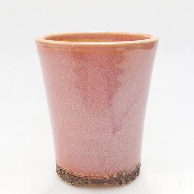 Ceramic bonsai bowl 8.5 x 8.5 x 9.5 cm, color pink - 1
