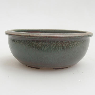 Ceramic bonsai bowl 10 x 10 x 4 cm, color green - 1