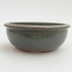 Ceramic bonsai bowl 10 x 10 x 4 cm, color green - 1/3