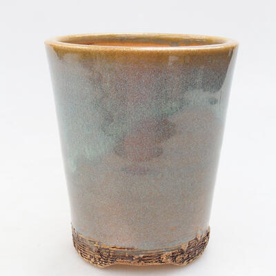 Ceramic bonsai bowl 8 x 8 x 9.5 cm, color gray - 1