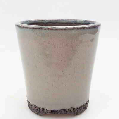 Ceramic bonsai bowl 9 x 9 x 9.5 cm, color gray - 1