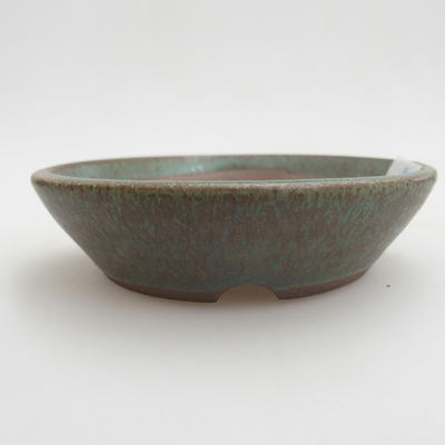 Ceramic bonsai bowl 9 x 9 x 2 cm, color green - 1