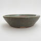 Ceramic bonsai bowl 9 x 9 x 2 cm, color green - 1/3
