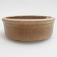 Ceramic bonsai bowl 11 x 11 x 4 cm, color beige - 1/3
