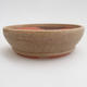 Ceramic bonsai bowl 10 x 10 x 3 cm, color beige - 1/3