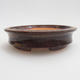 Ceramic bonsai bowl 9 x 9 x 2 cm, brown color - 1/3