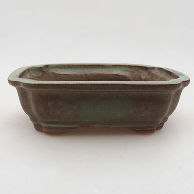 Ceramic bonsai bowl 15 x 11.5 x 4.5 cm, color green - 1