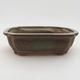 Ceramic bonsai bowl 15 x 11.5 x 4.5 cm, color green - 1/4