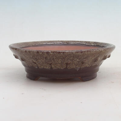 Bonsai bowl 16 x 16 x 4.5 cm, color brown - 1