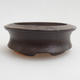 Ceramic bonsai bowl 7 x 7 x 2,5 cm, color brown - 1/3