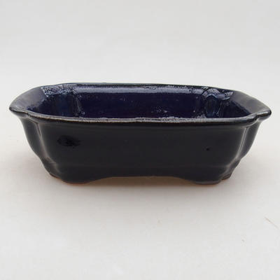 Ceramic bonsai bowl 15 x 12 x 4 cm, color blue - 1