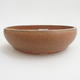 Ceramic bonsai bowl 12 x 12 x 3 cm, red color - 1/3