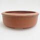 Ceramic bonsai bowl 12 x 12 x 4 cm, color red - 1/3