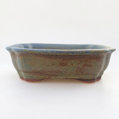 Ceramic bonsai bowl 15 x 12 x 4 cm, color blue - 1