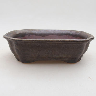 Ceramic bonsai bowl 15 x 12 x 4 cm, gray color - 1