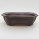 Ceramic bonsai bowl 15 x 12 x 4 cm, gray color - 1/4