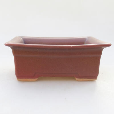 Ceramic bonsai bowl 10 x 8 x 4 cm, color pink - 1