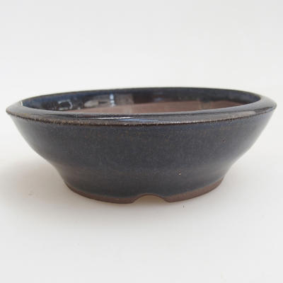 Ceramic bonsai bowl 10 x 10 x 3 cm, color blue - 1