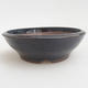 Ceramic bonsai bowl 10 x 10 x 3 cm, color blue - 1/3