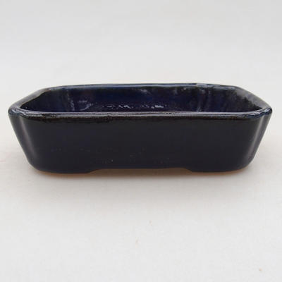 Ceramic bonsai bowl 12 x 9 x 2.5 cm, color blue - 1