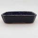 Ceramic bonsai bowl 12 x 9 x 2.5 cm, color blue - 1/4