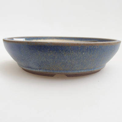 Ceramic bonsai bowl 12 x 12 x 3 cm, color blue - 1