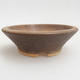 Ceramic bonsai bowl 11,5 x 11,5 x 3,5 cm, color brown - 1/3