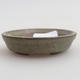 Ceramic bonsai bowl 4,5 x 4,5 x 1,5 cm, color green - 1/3
