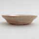 Ceramic bonsai bowl 6.5 x 6.5 x 1.5 cm, color beige - 1/3