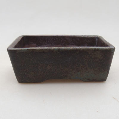 Ceramic bonsai bowl 9 x 7 x 4 cm, gray color - 1